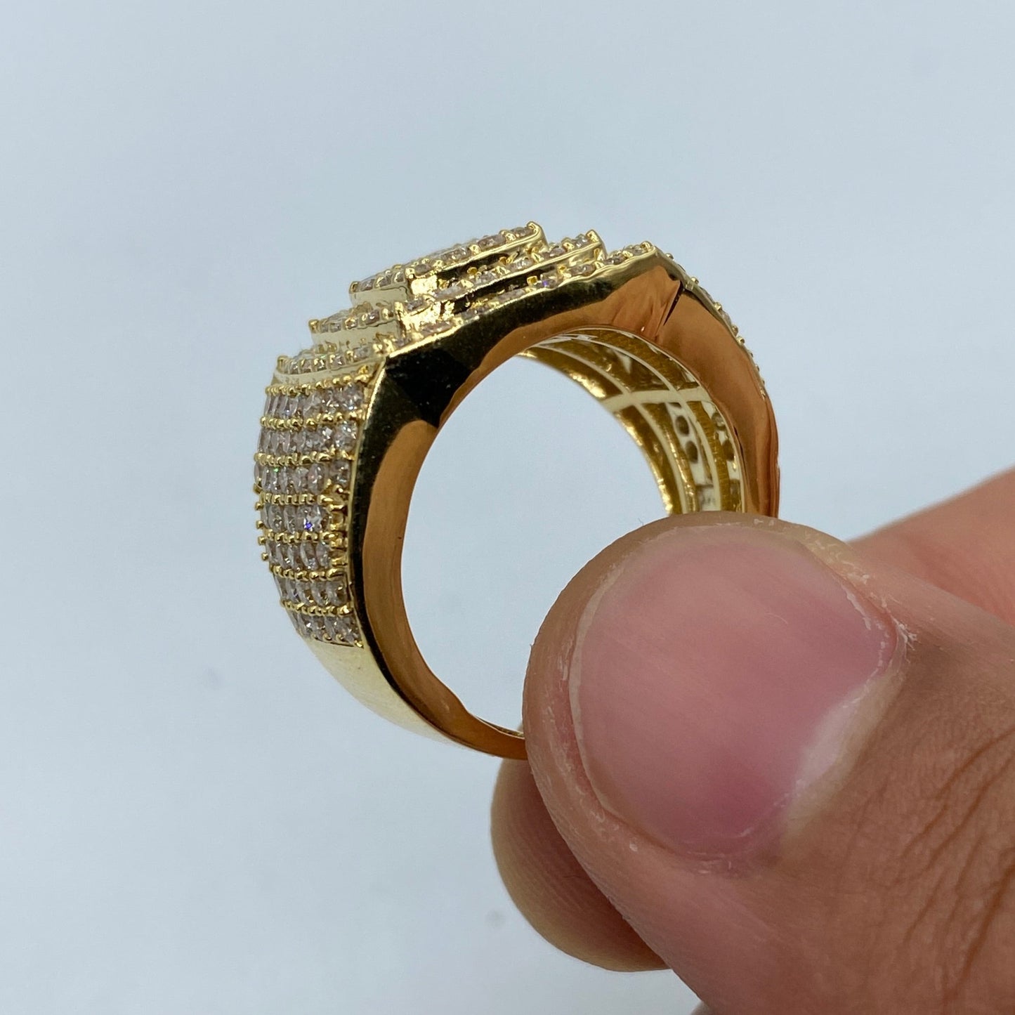 10K Square Titan Diamond Ring