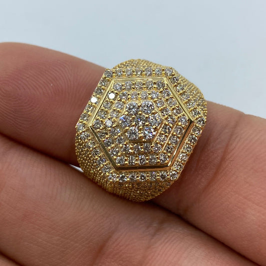 10K 3D Diamond Ring