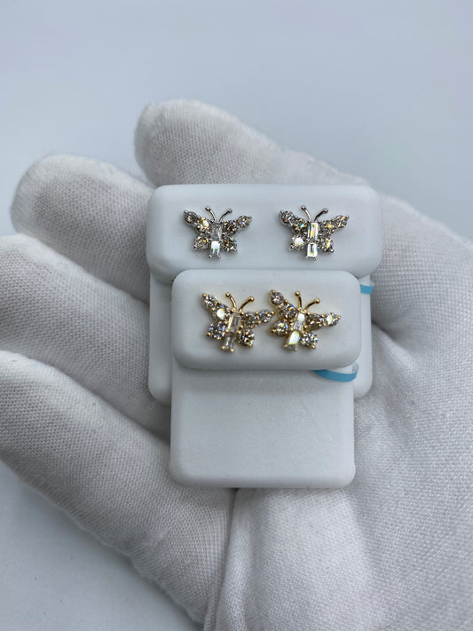 Butterfly Baguette Earrings