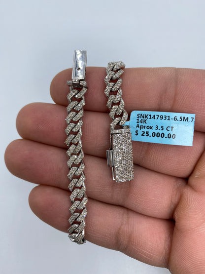 14K Cuban Bracelet 6.5mm, 7.5in