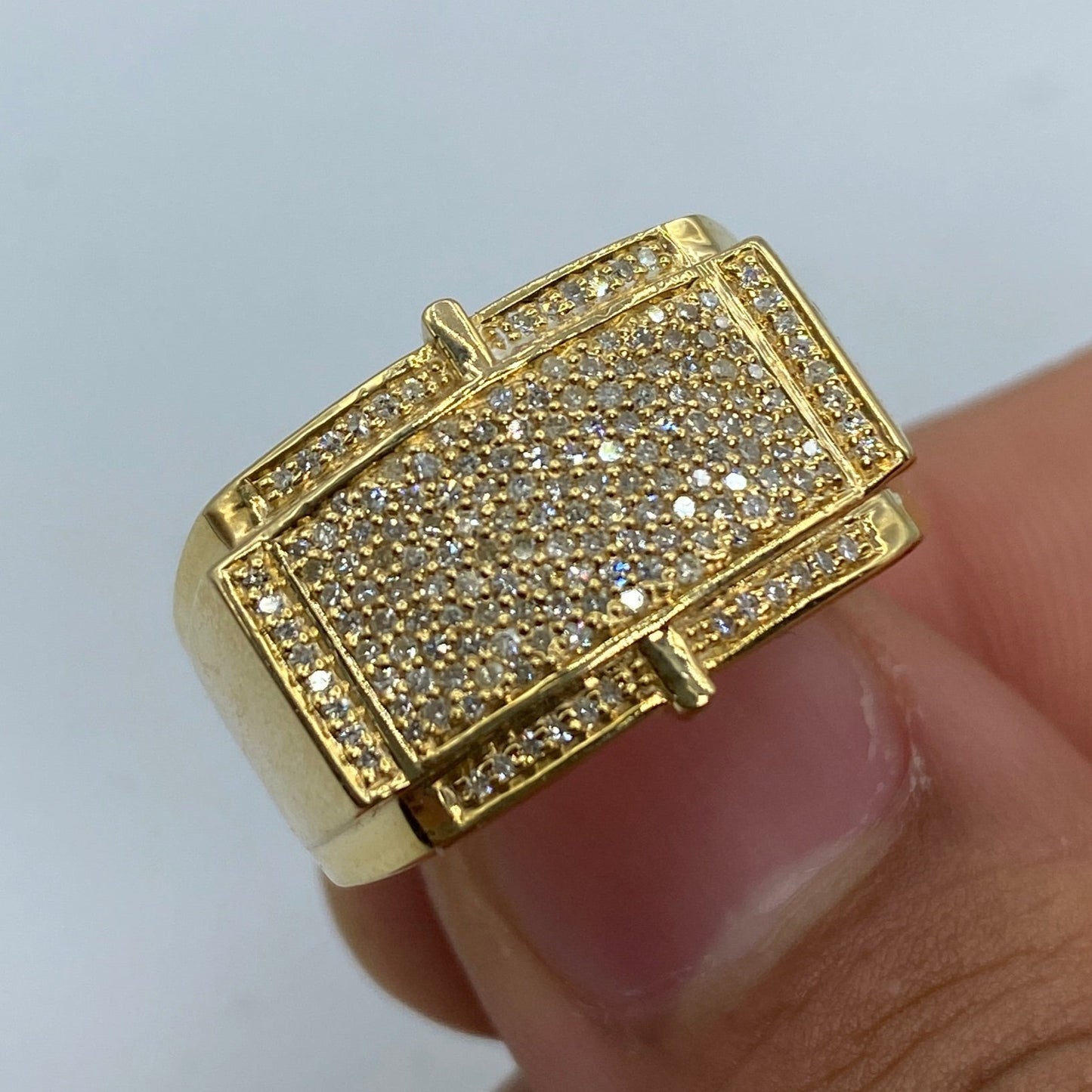 10K Rectangle Diamond Ring
