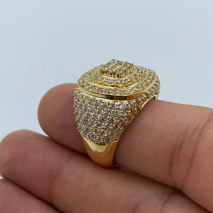 10K Round Square Diamond Ring