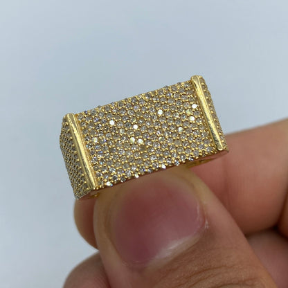 10K Rectangle Olympian Diamond Ring