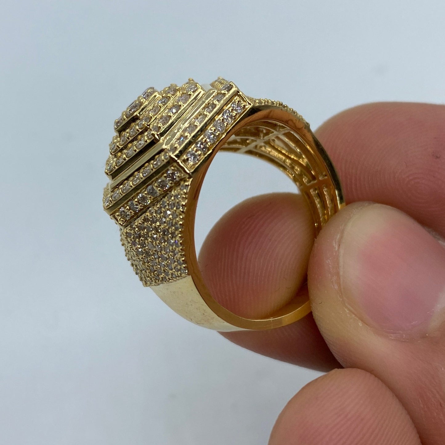 10K 3D Diamond Ring