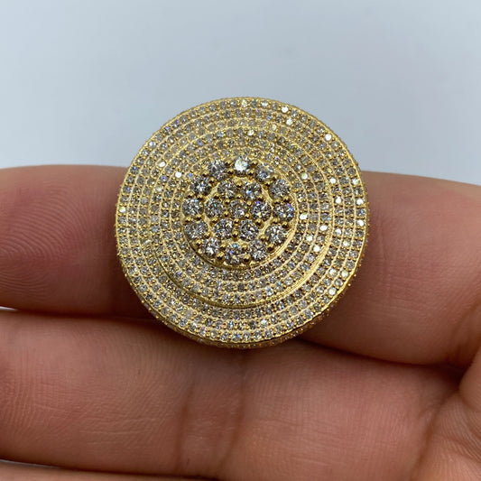 10K Circle Zeus Diamond Ring Size #2