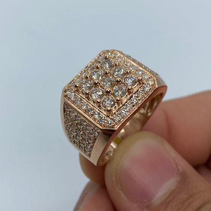 10K Square Divine Diamond Ring