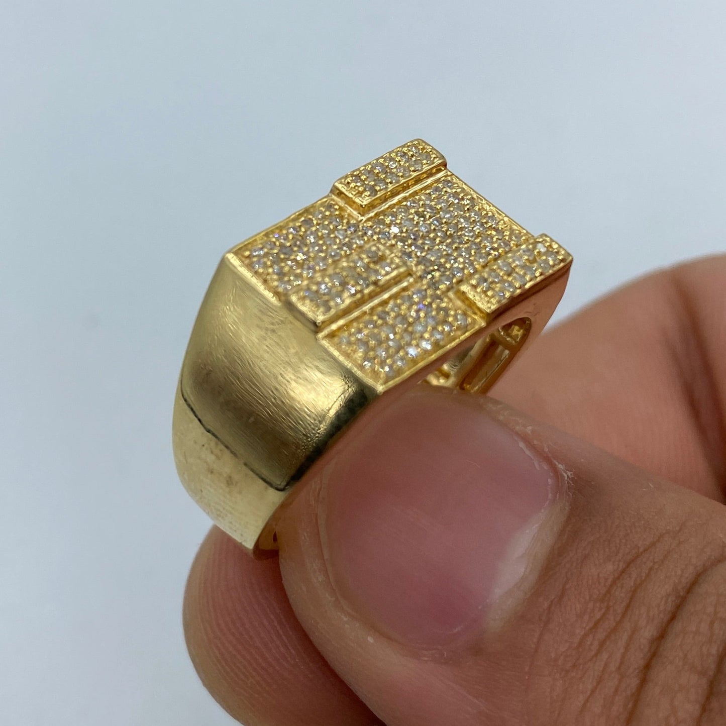 10K Rectangle Tetris Diamond Ring