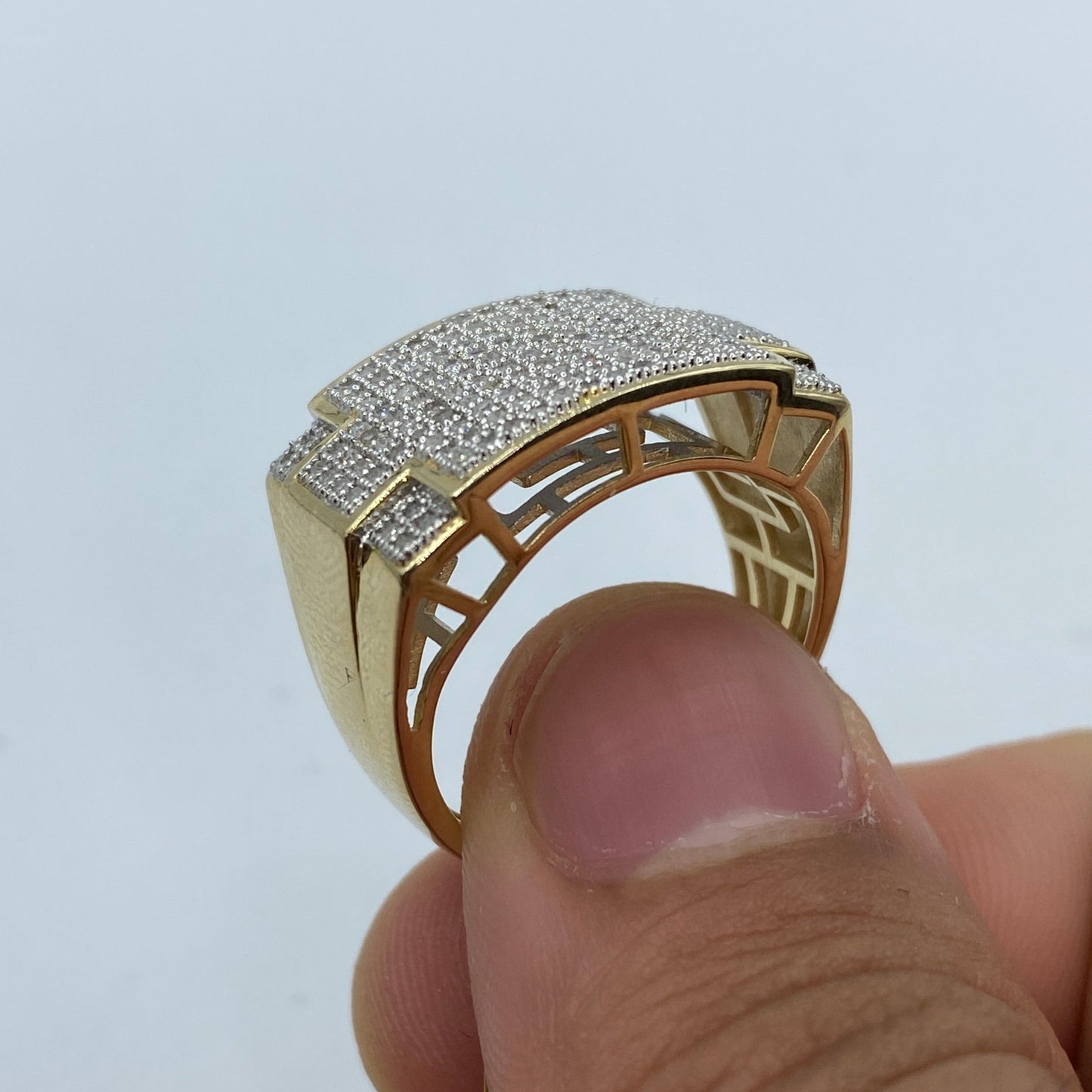 10K Rectangle Puzzle Diamond Ring