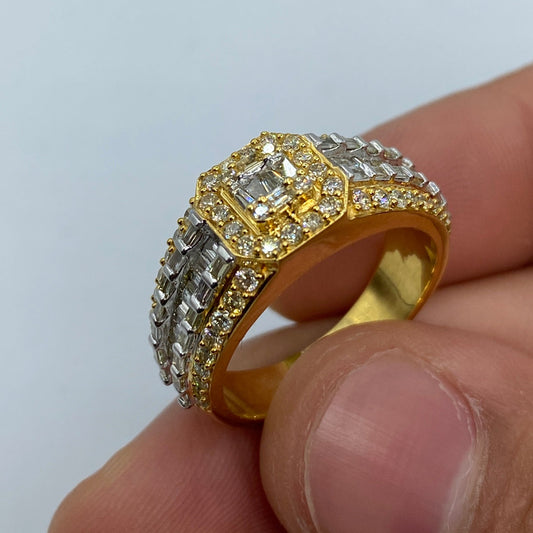 10K Diamond Baguette Ring Style #1
