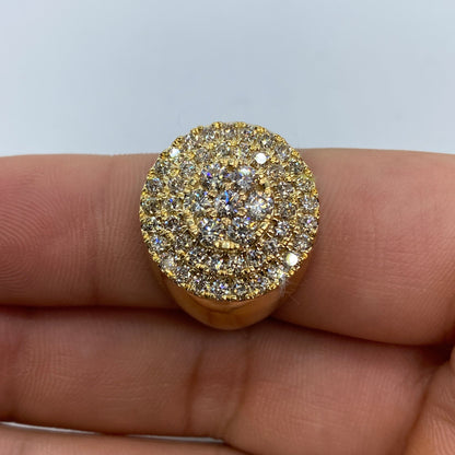 10K Circle Cake Diamond Ring