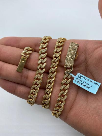 14K Cuban Chain 8mm, 20in