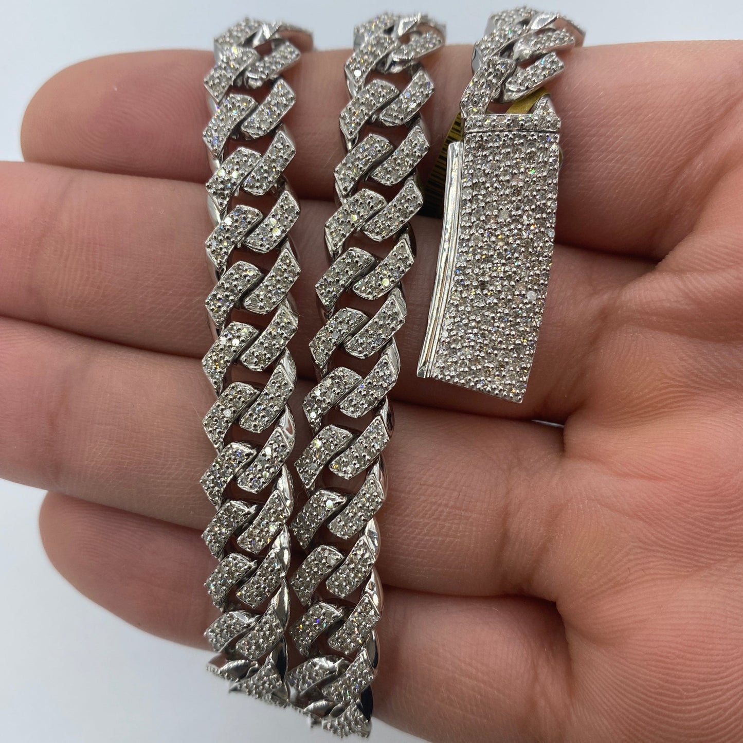 10K 9MM Cuban Link Diamond Chain 16"