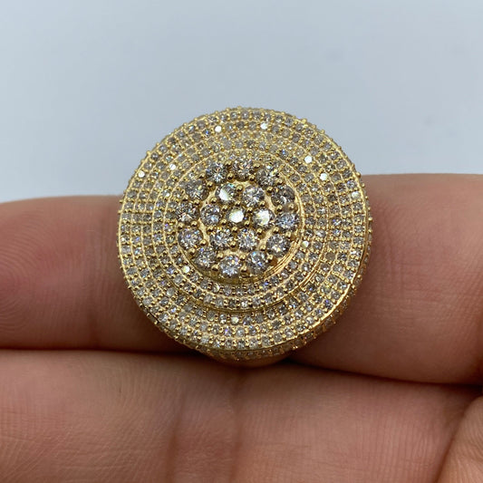 10K Circle Zeus Diamond Ring Size #1